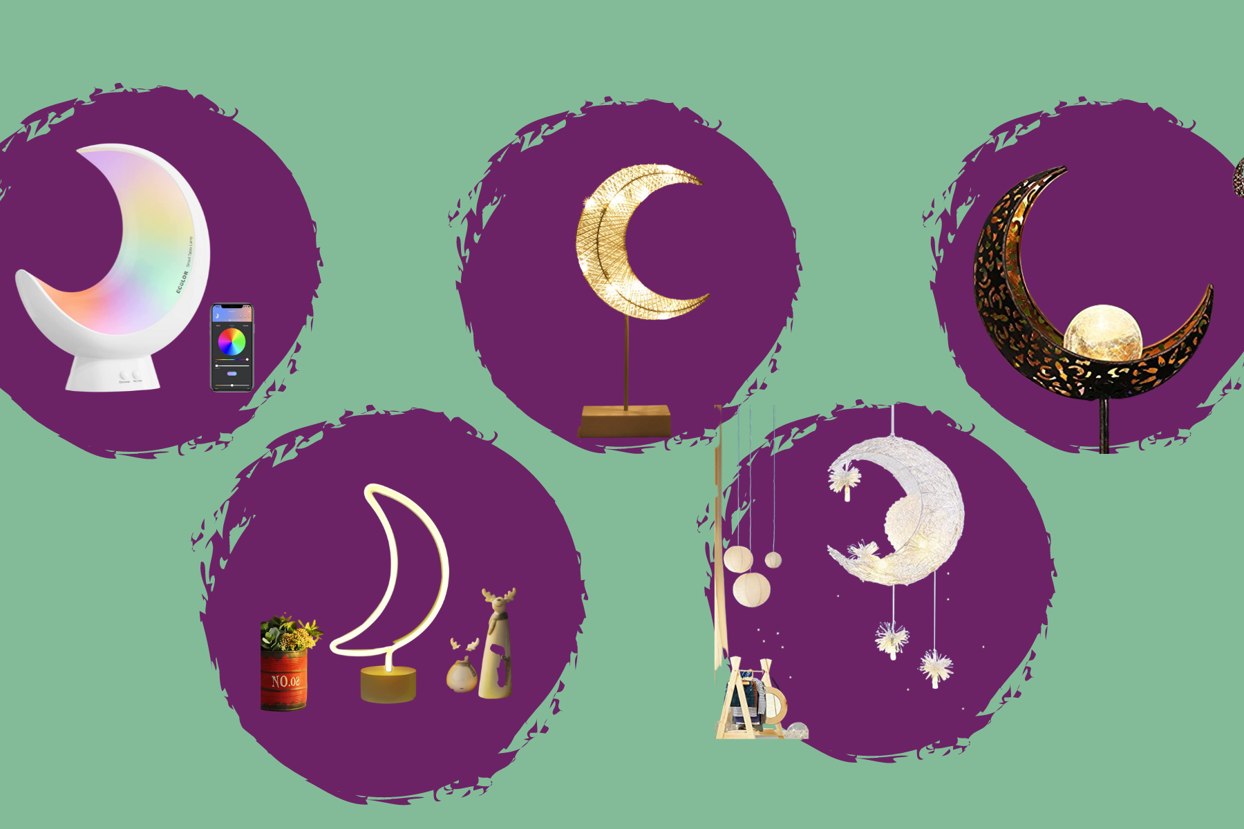 cresent moon lamp
